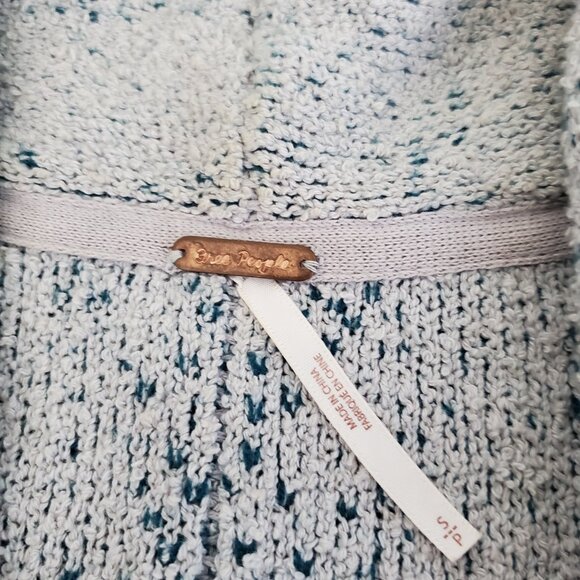 Free People Long Cardigan in Shades of Blue and Greens.  Size Small - Picture 6 of 9